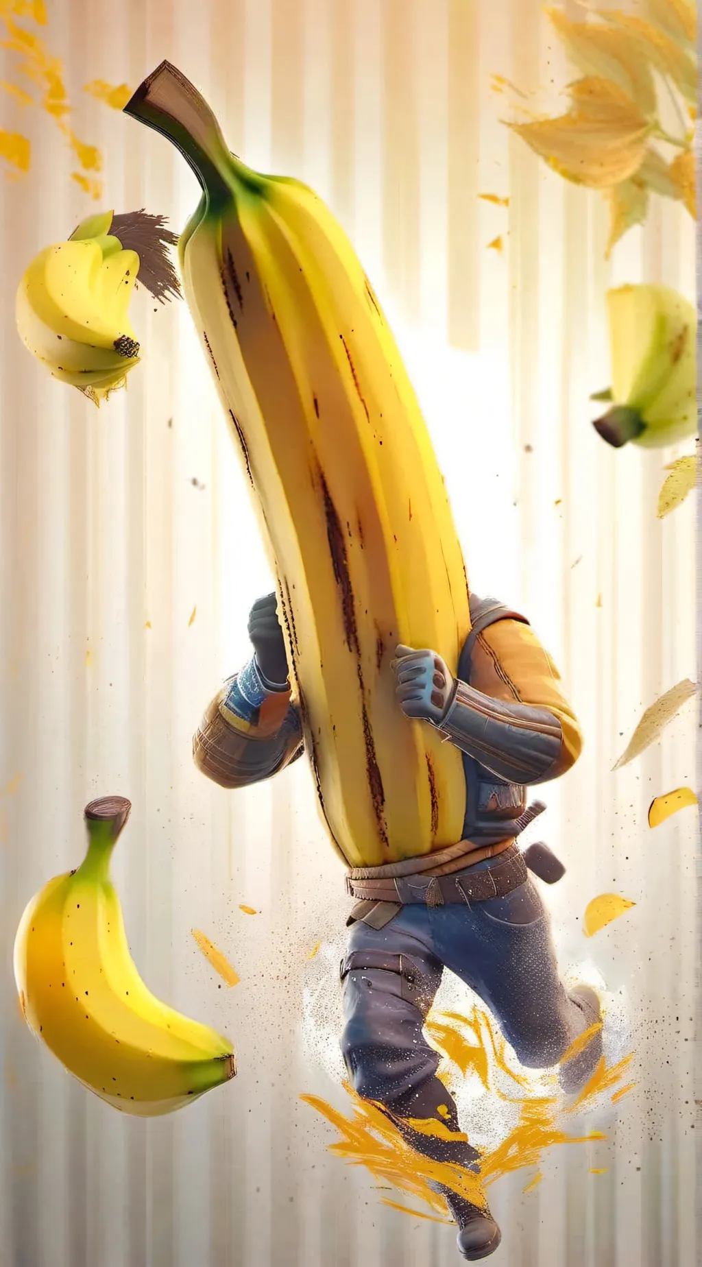 ai character: banane background
