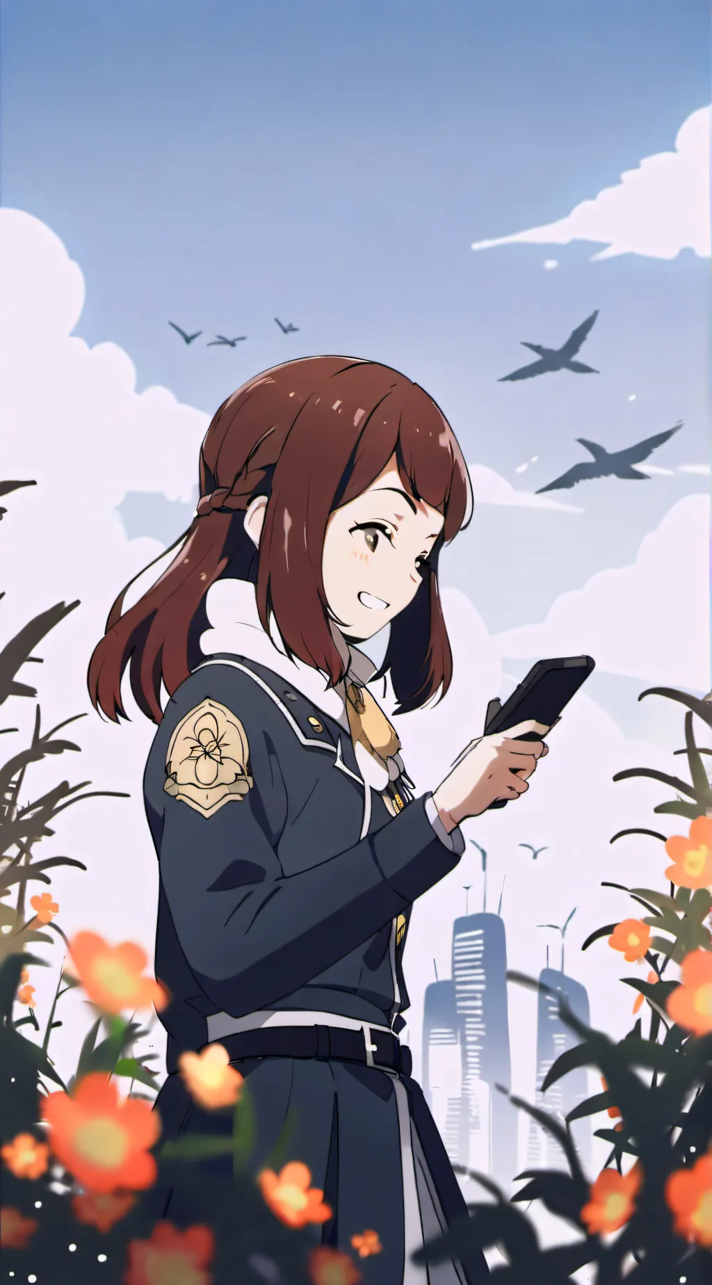 ai character: deku×Uraraka  background