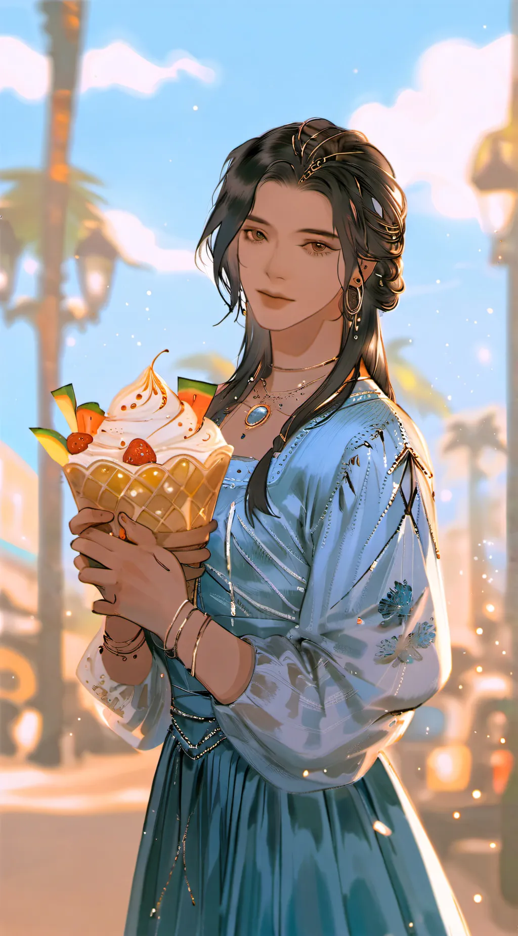 ai character: ice cream hater  background