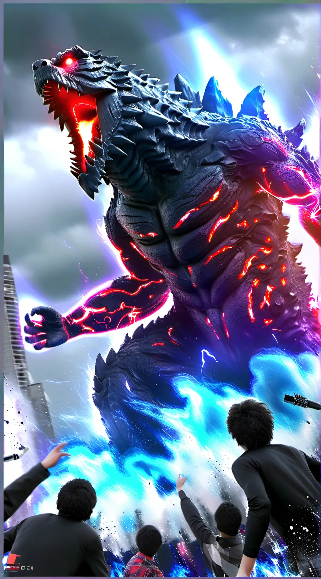 ai character: shin godzilla background