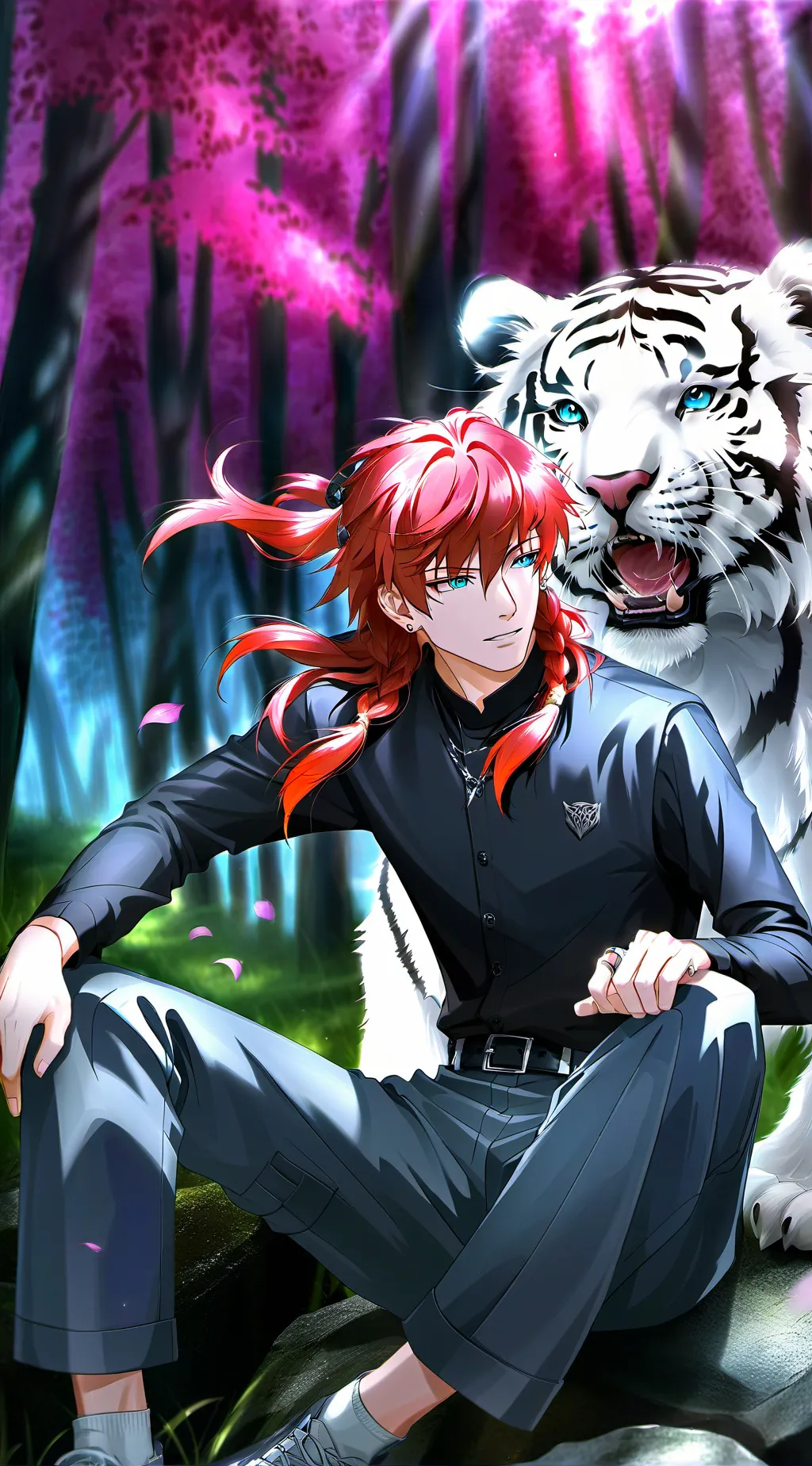 ai character: silver style background