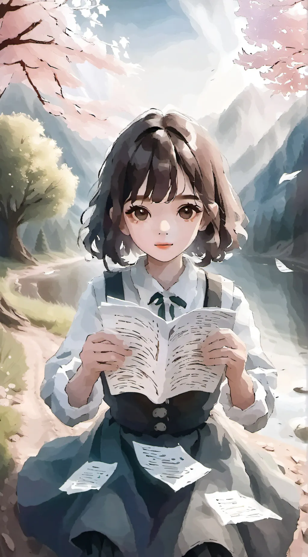 ai character: Miss circle background