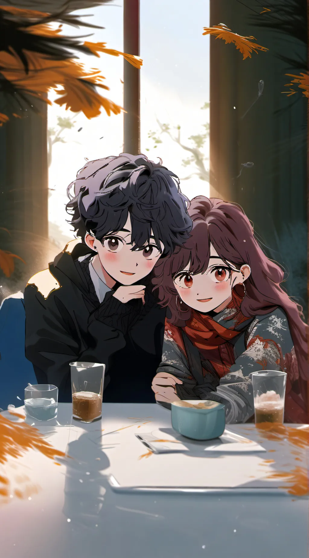 ai character: Login and Rose background