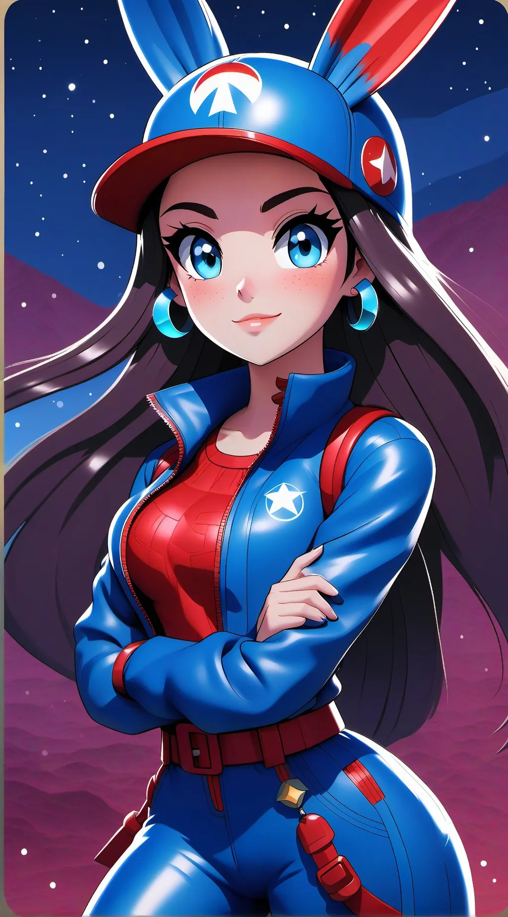 ai character: Miss circles  background