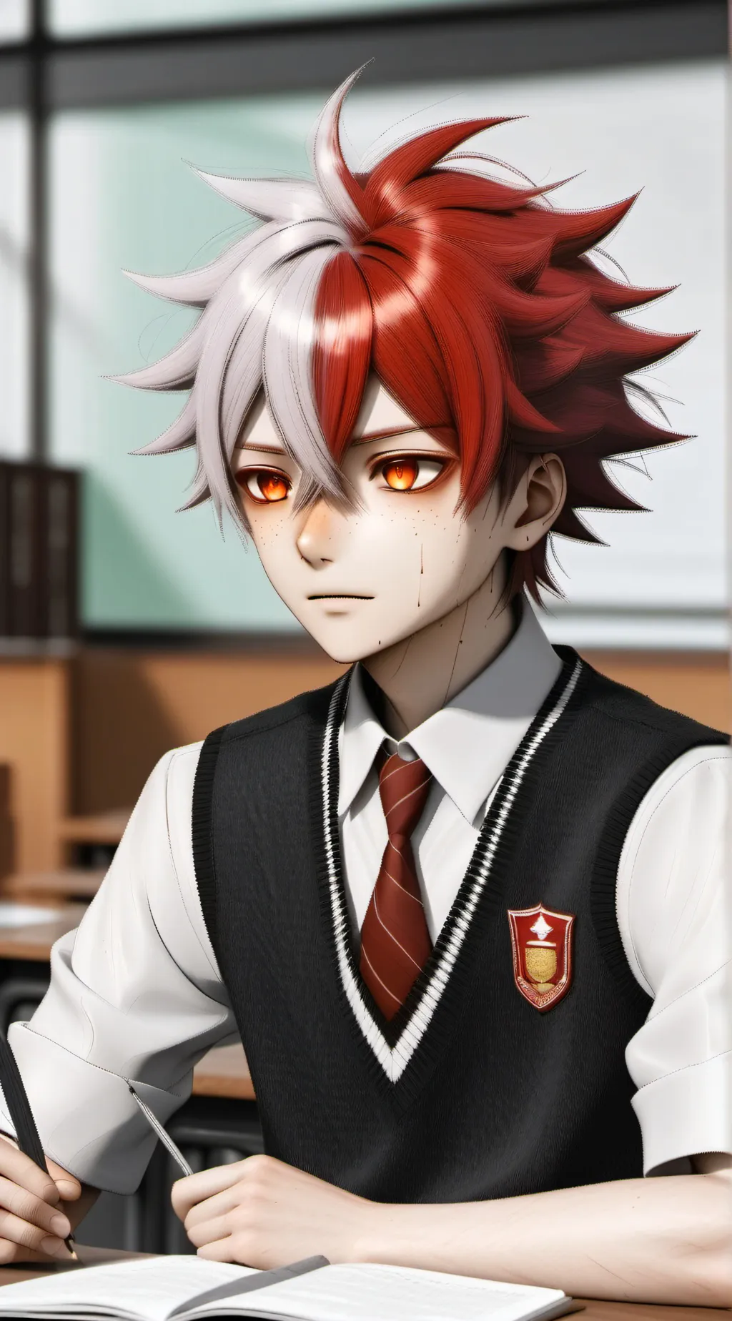 ai character: shoto todoroki background