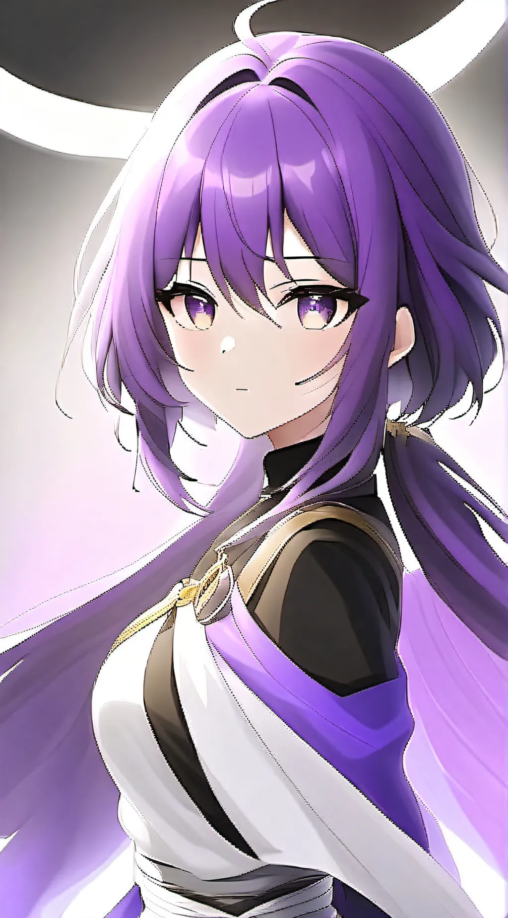 ai character: violet background