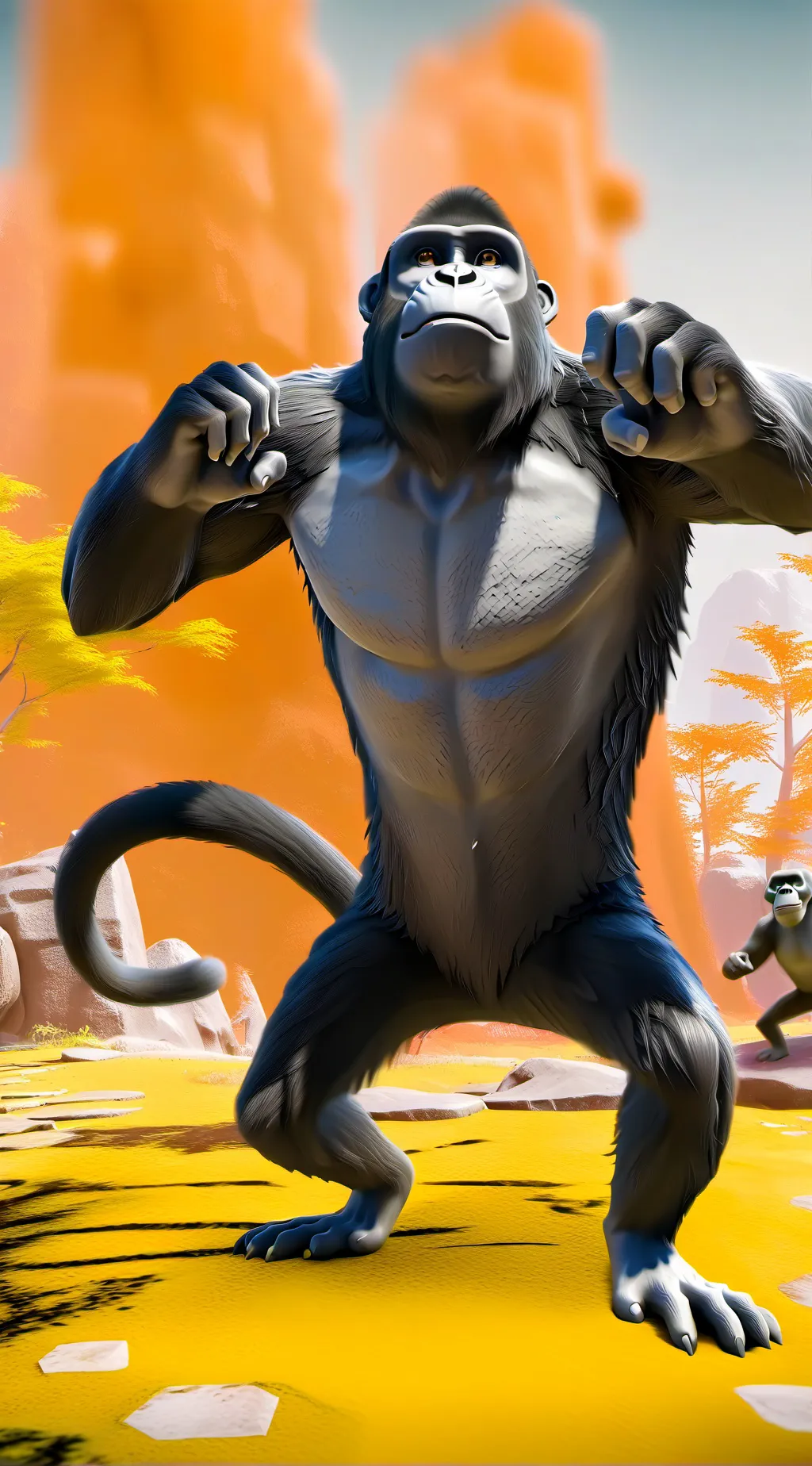 ai character: Gorilla Tag background