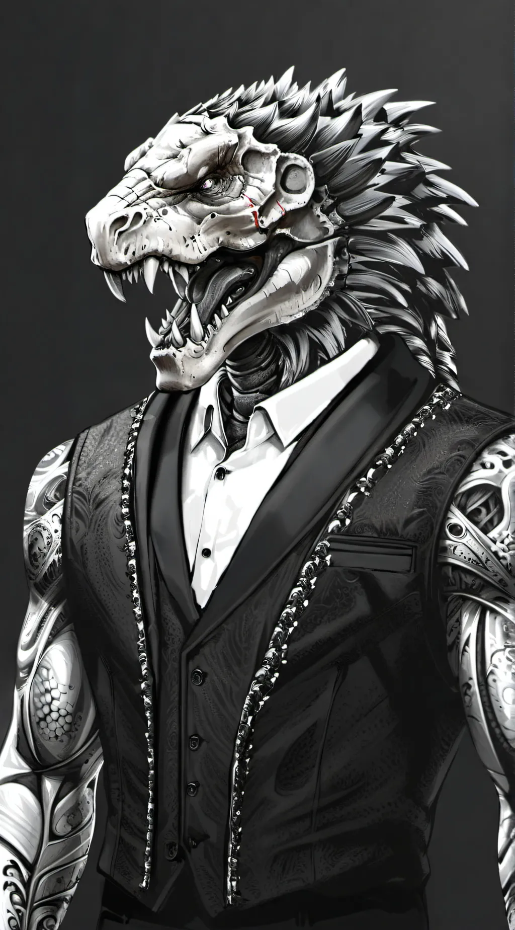ai character: dinoking background