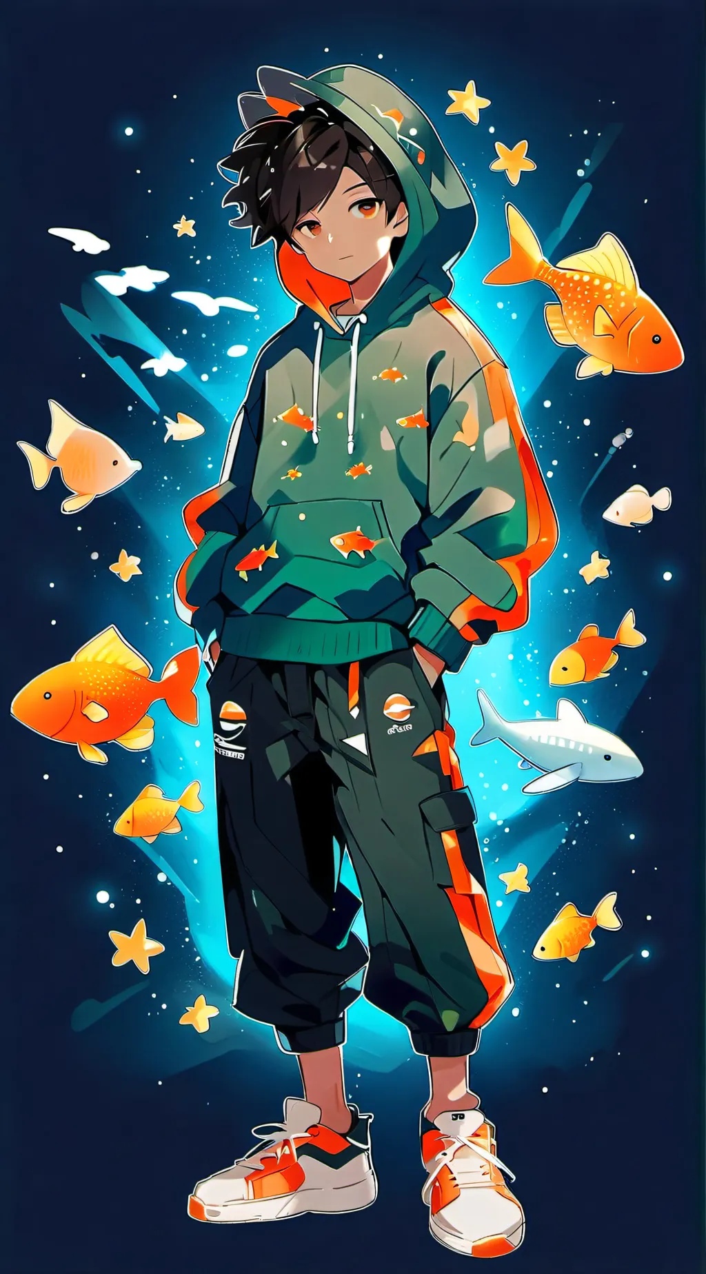 ai character: Gumball and Darwin background
