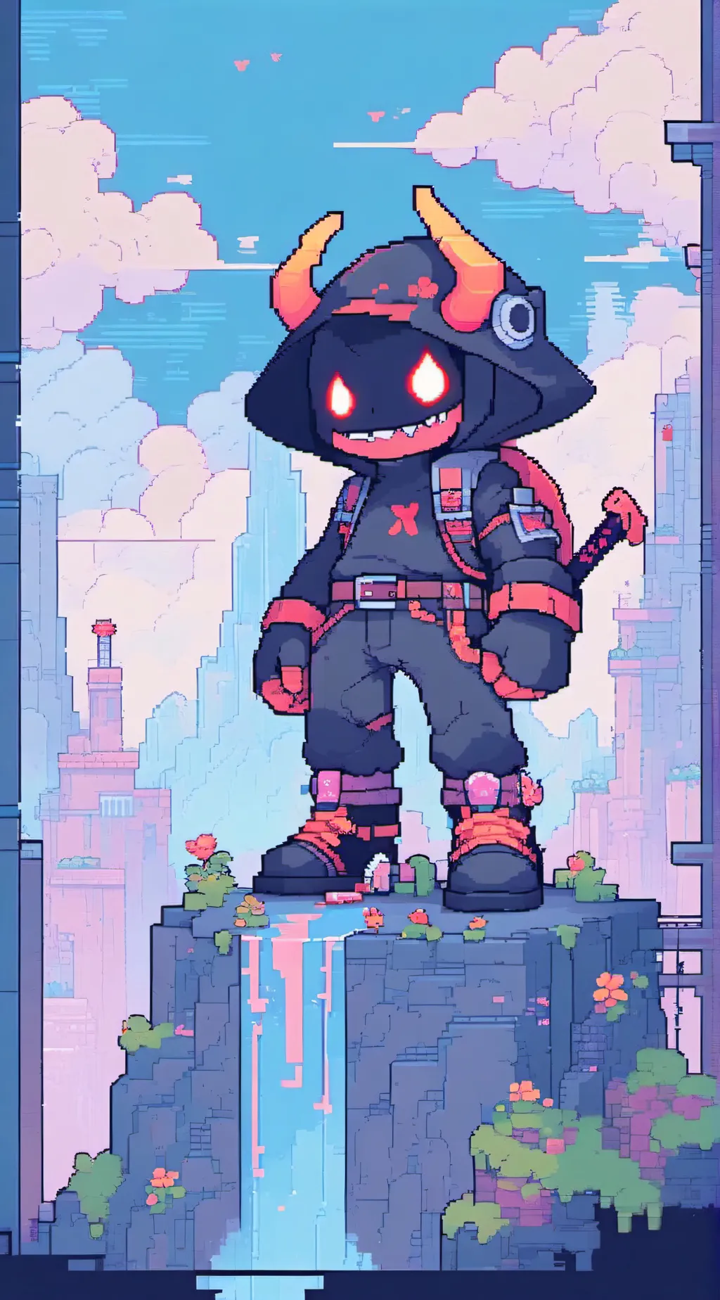 ai character: X demon background