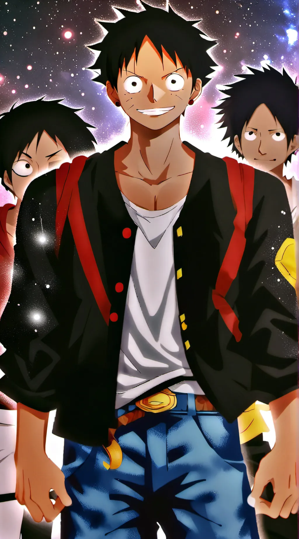 ai character: Luffy and his crew background