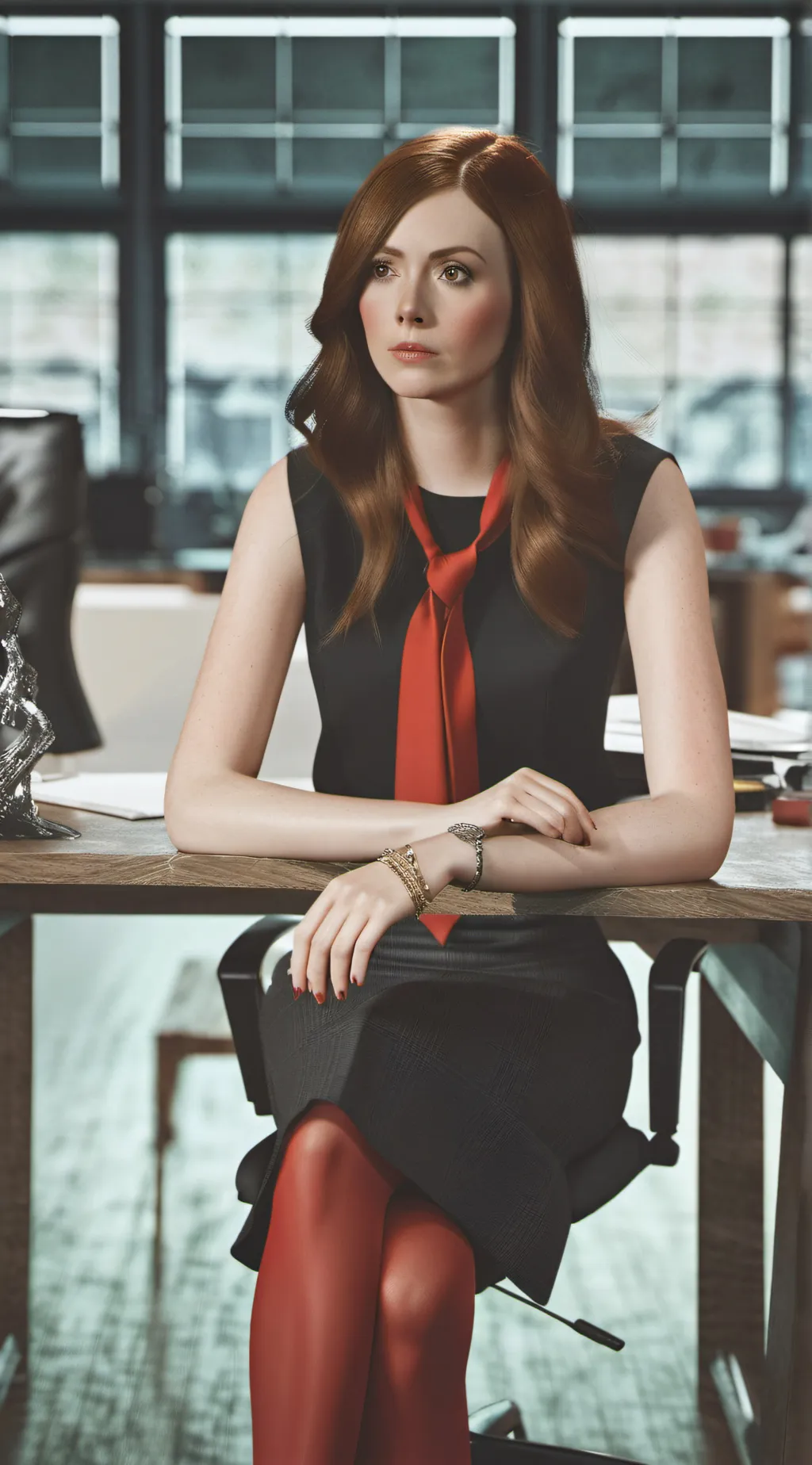 ai character: Karen Gillan background