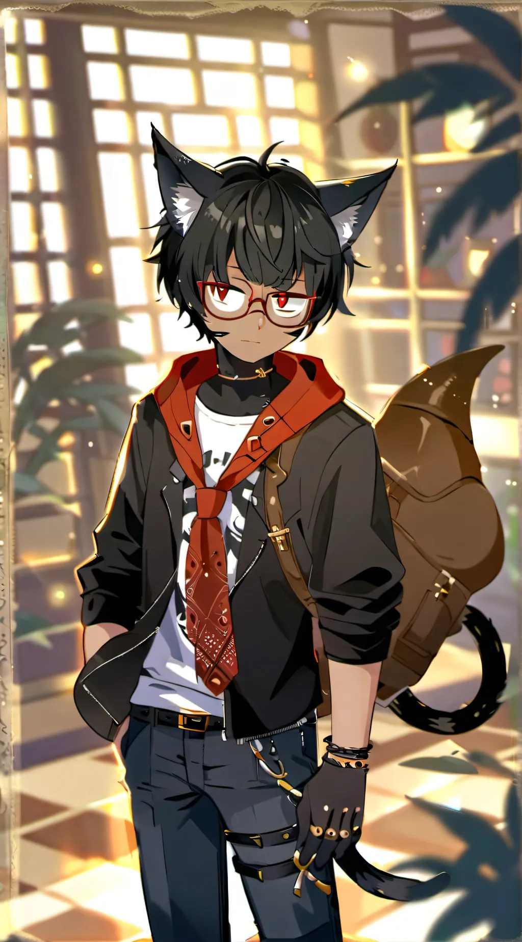 ai character: furry place background