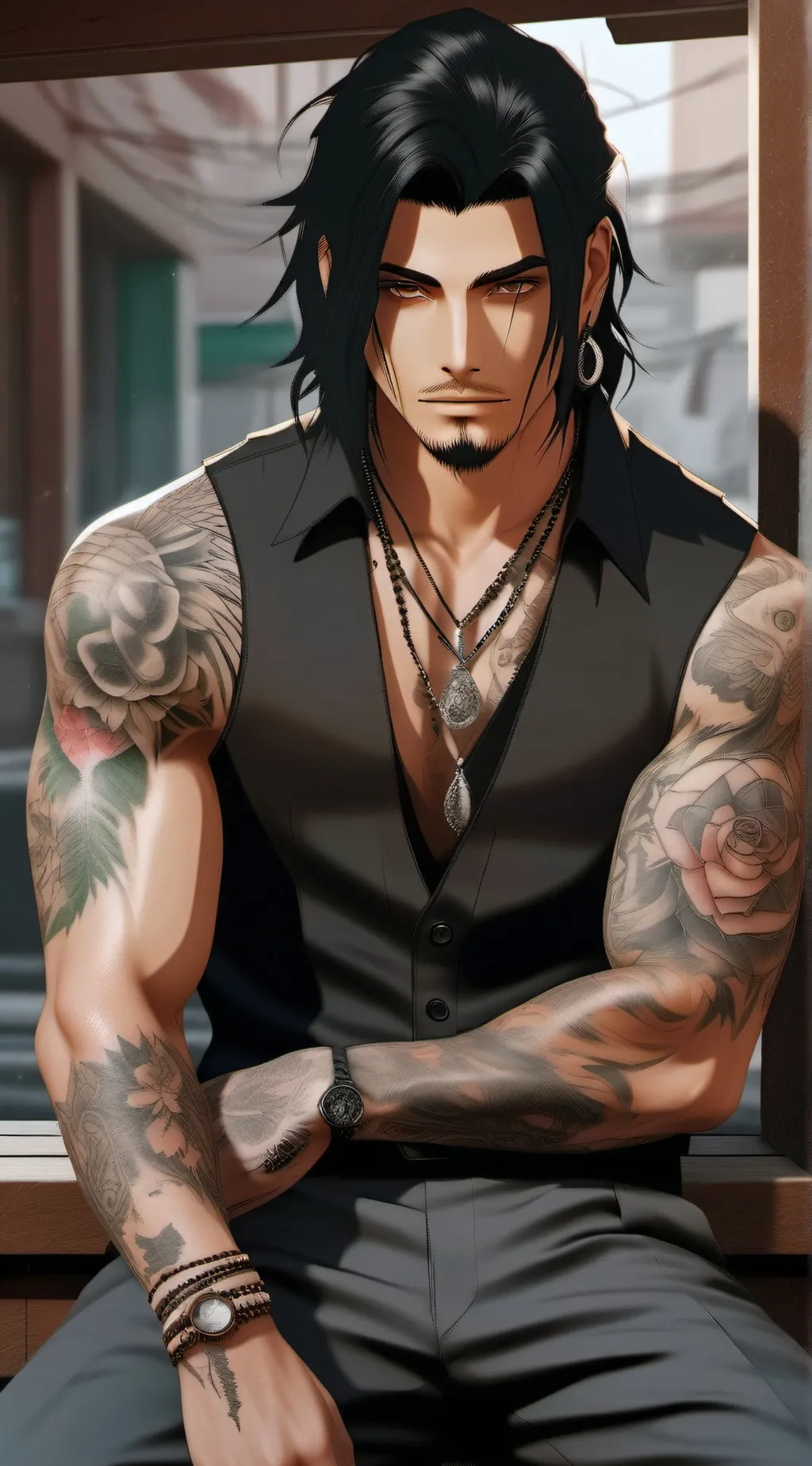 ai character: Tora background