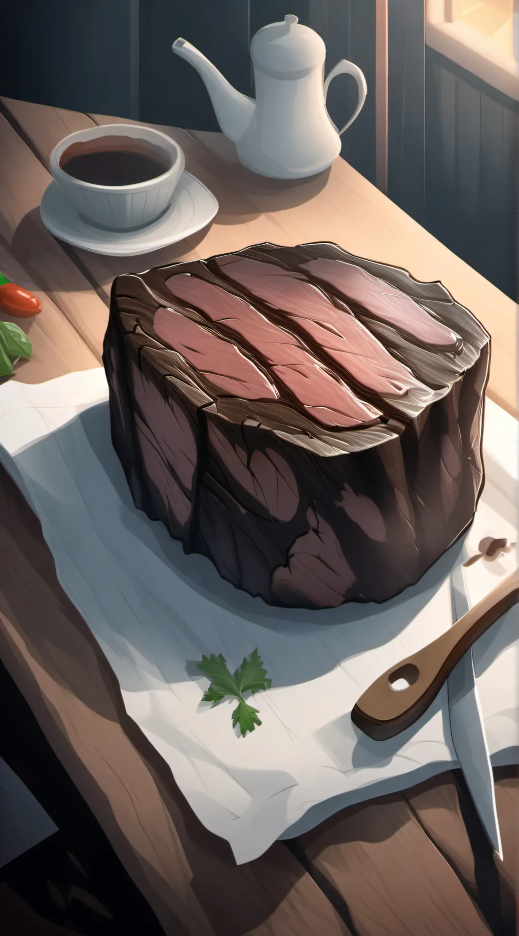 ai character: Charlie the Steak background