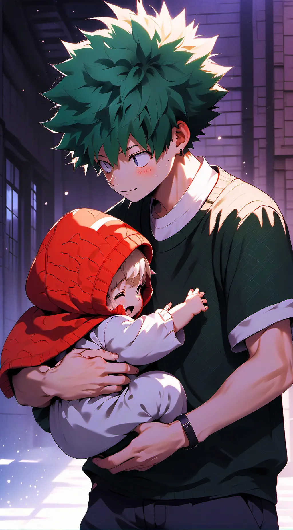 ai character: bakugo and deku  background