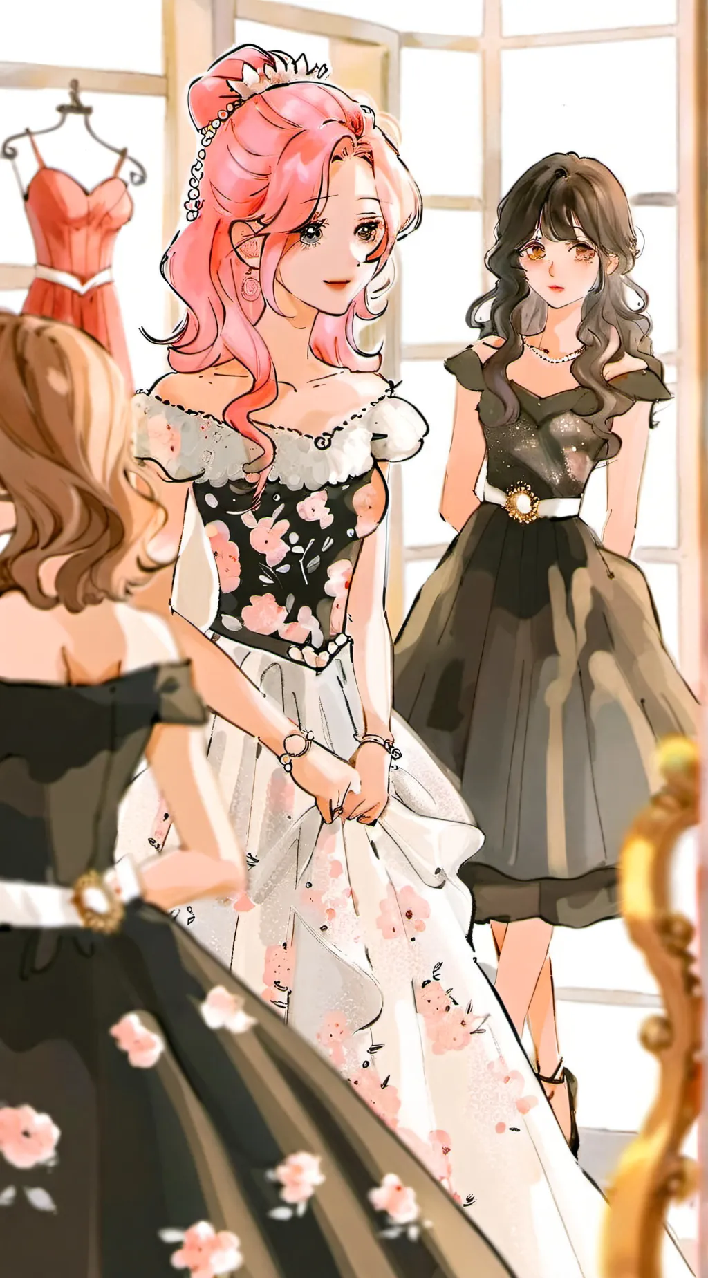 ai character: Mha prom background