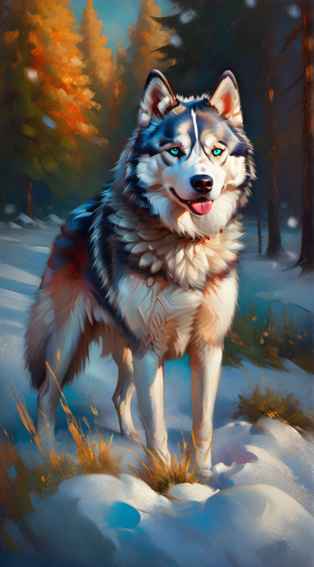 ai character: Winter  background