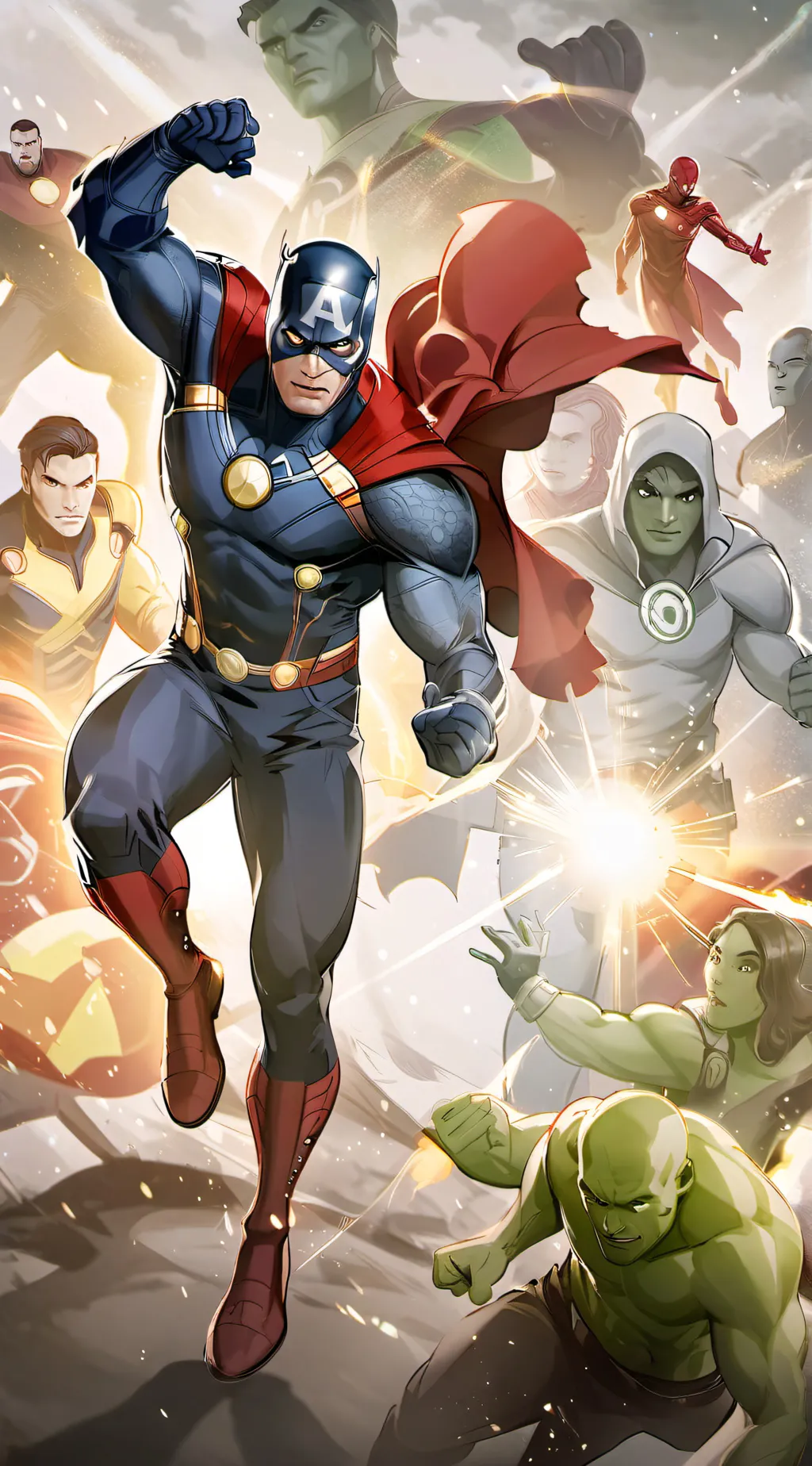 ai character: avengers  background