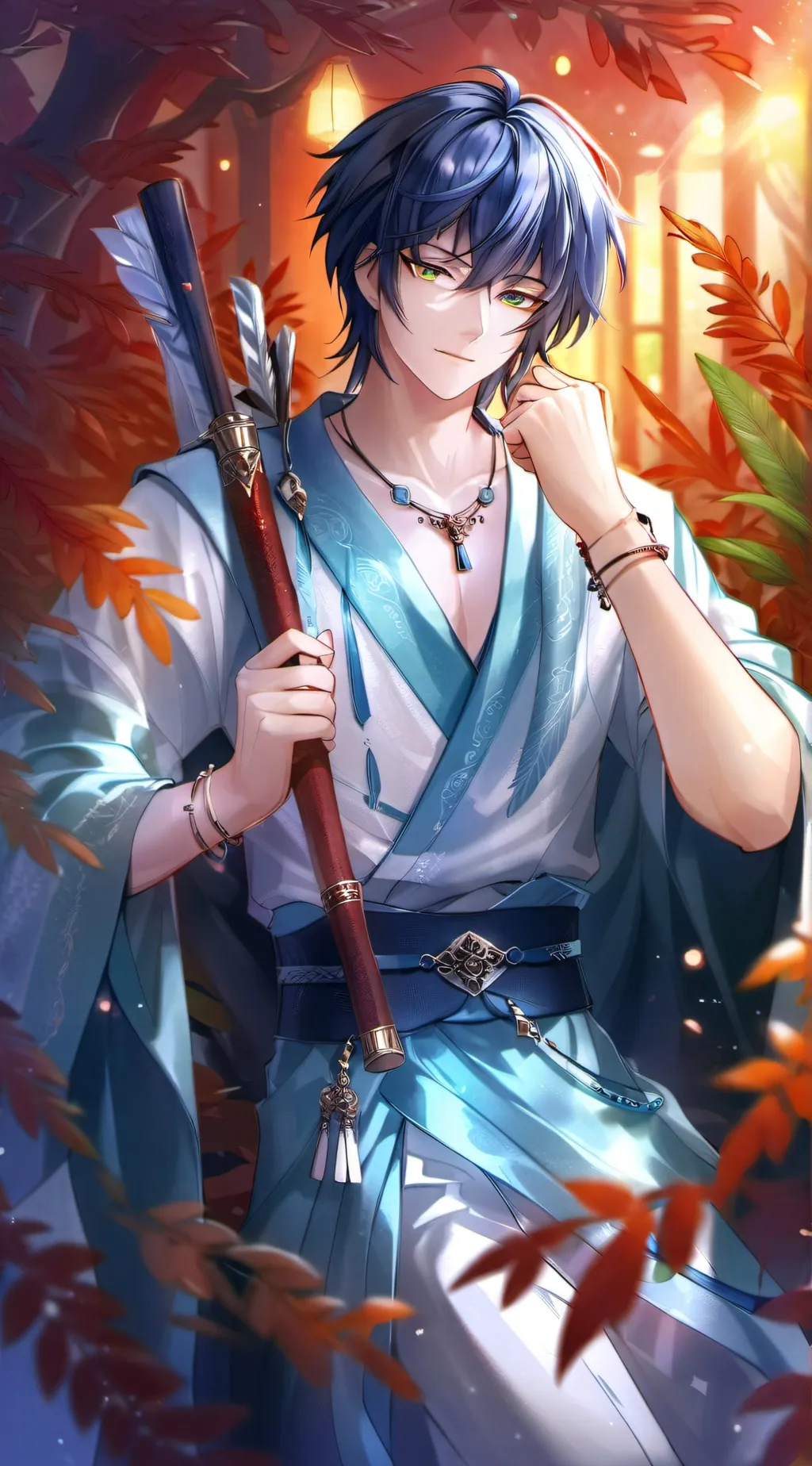 ai character: hashira  background