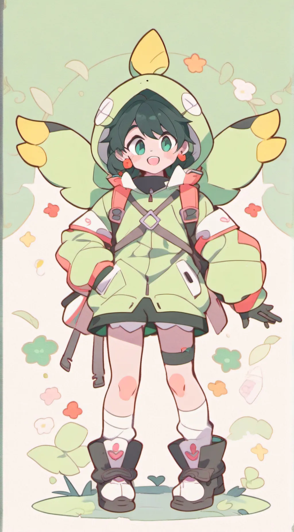 ai character: Bakudeku fem deku background