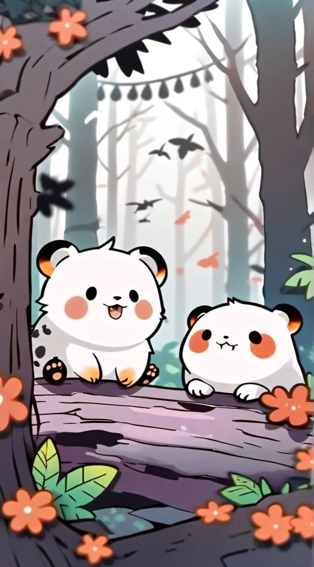 ai character: smilin critters  background
