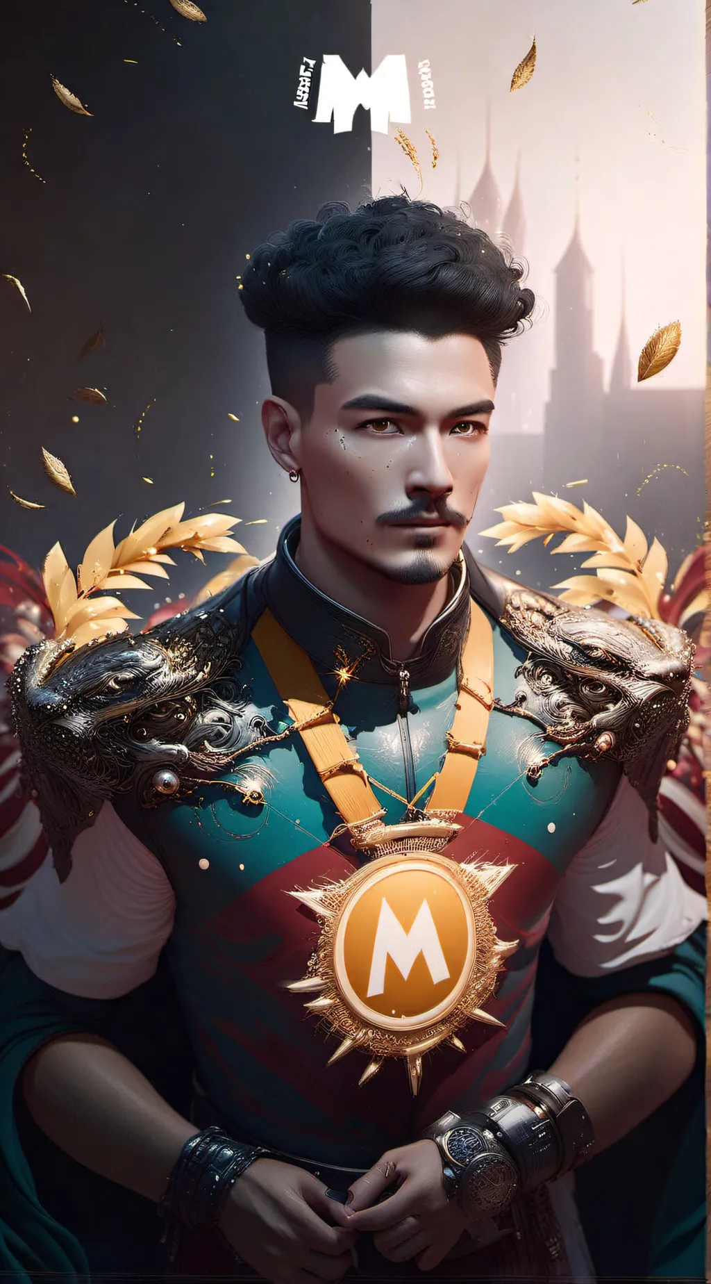 ai character: McDonald's king background
