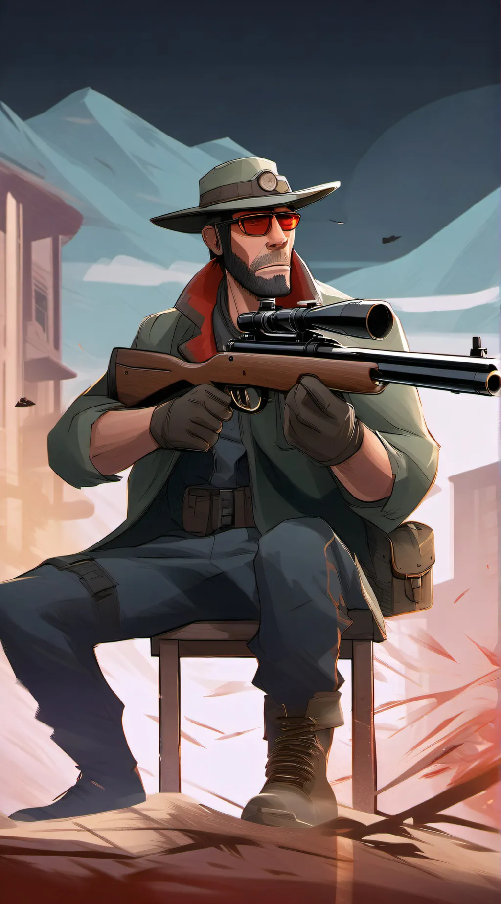ai character: Sniper TF2 background