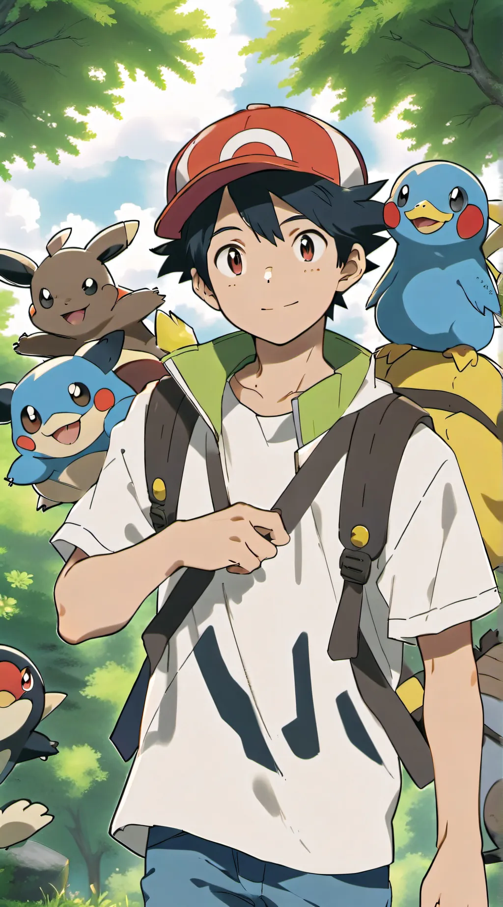 ai character: ash background