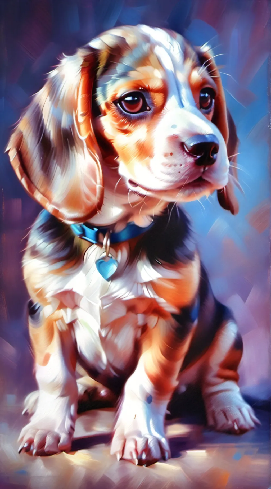ai character: a new puppy  background
