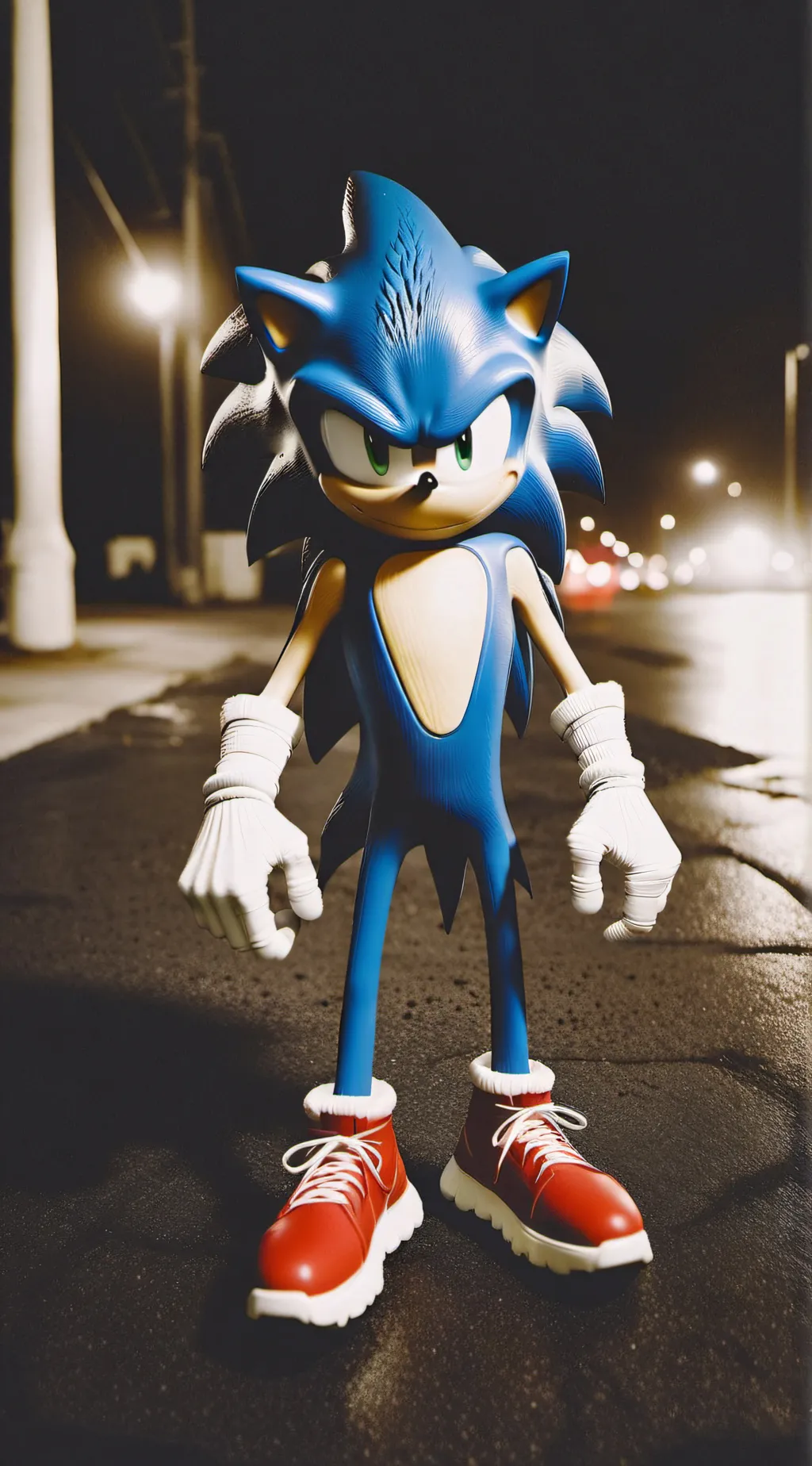 ai character: sonic  background