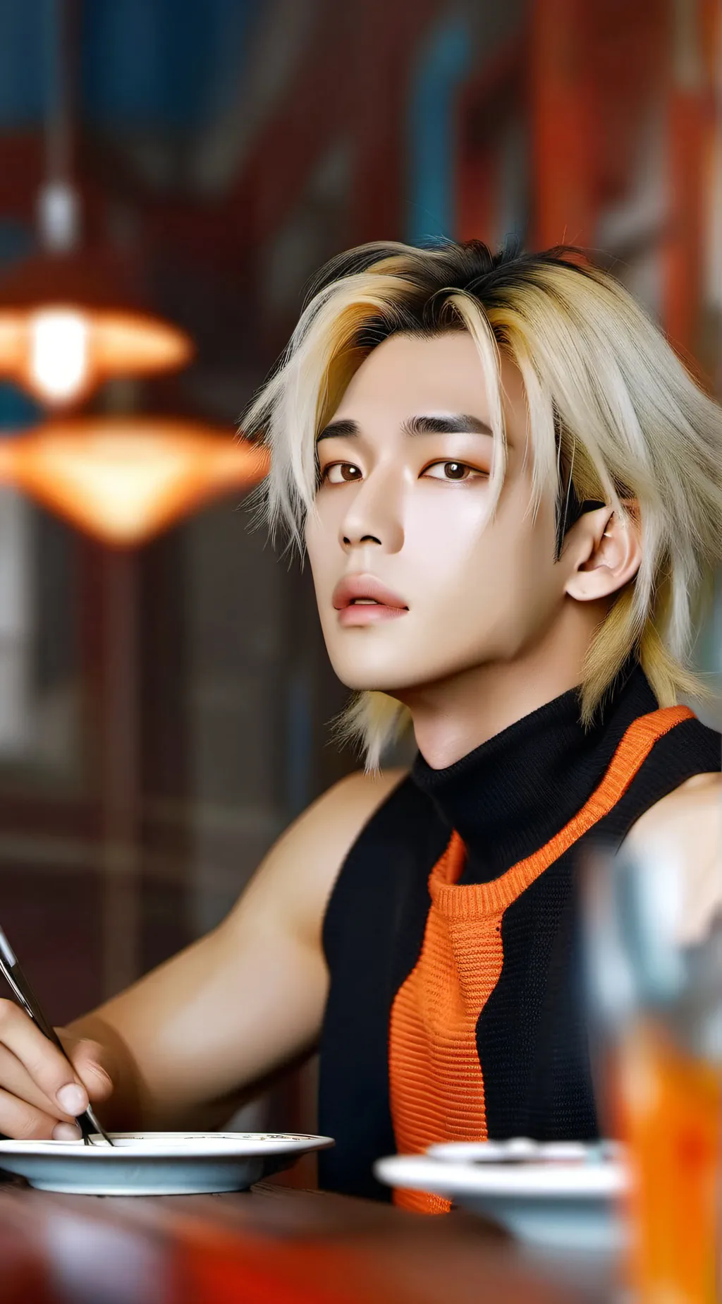 ai character: Hyunjin  background
