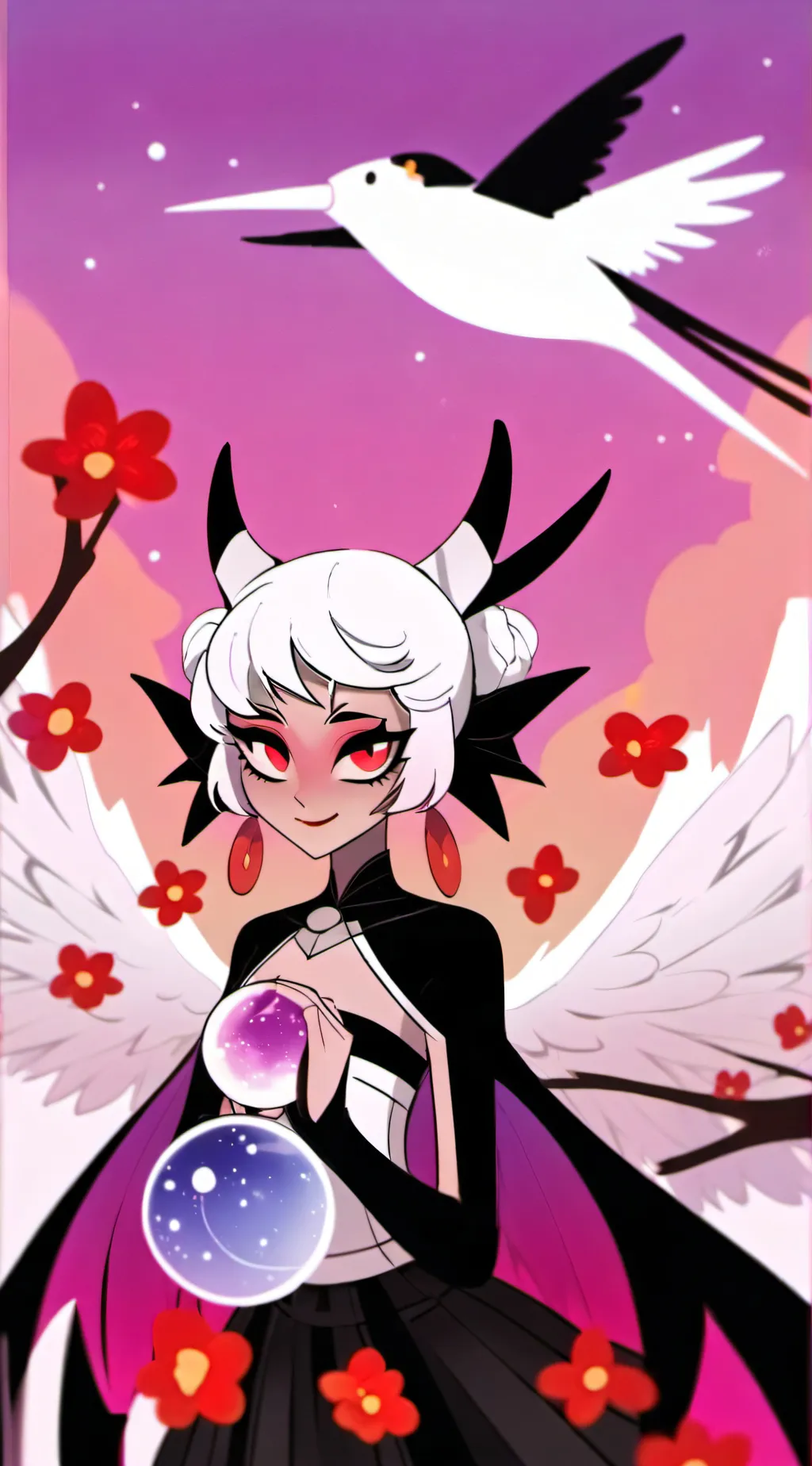 ai character: Clara and Odette  background