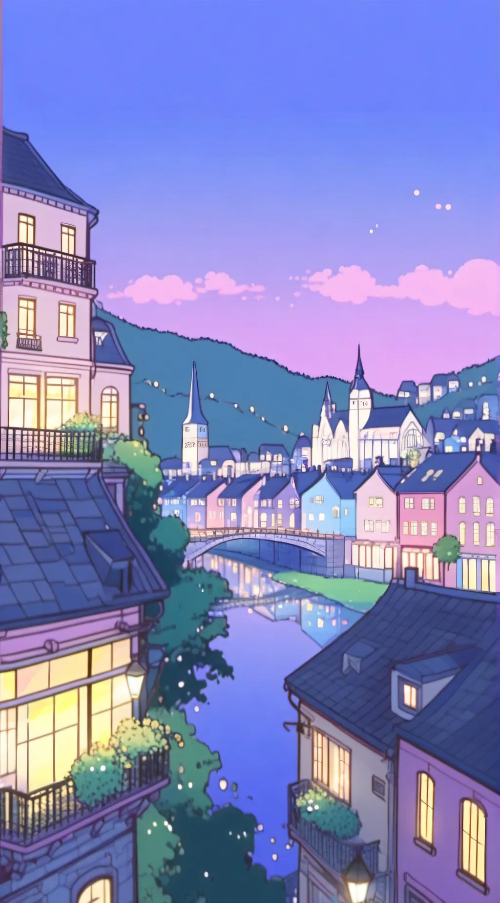 ai character: OLIVIA TOWN! background