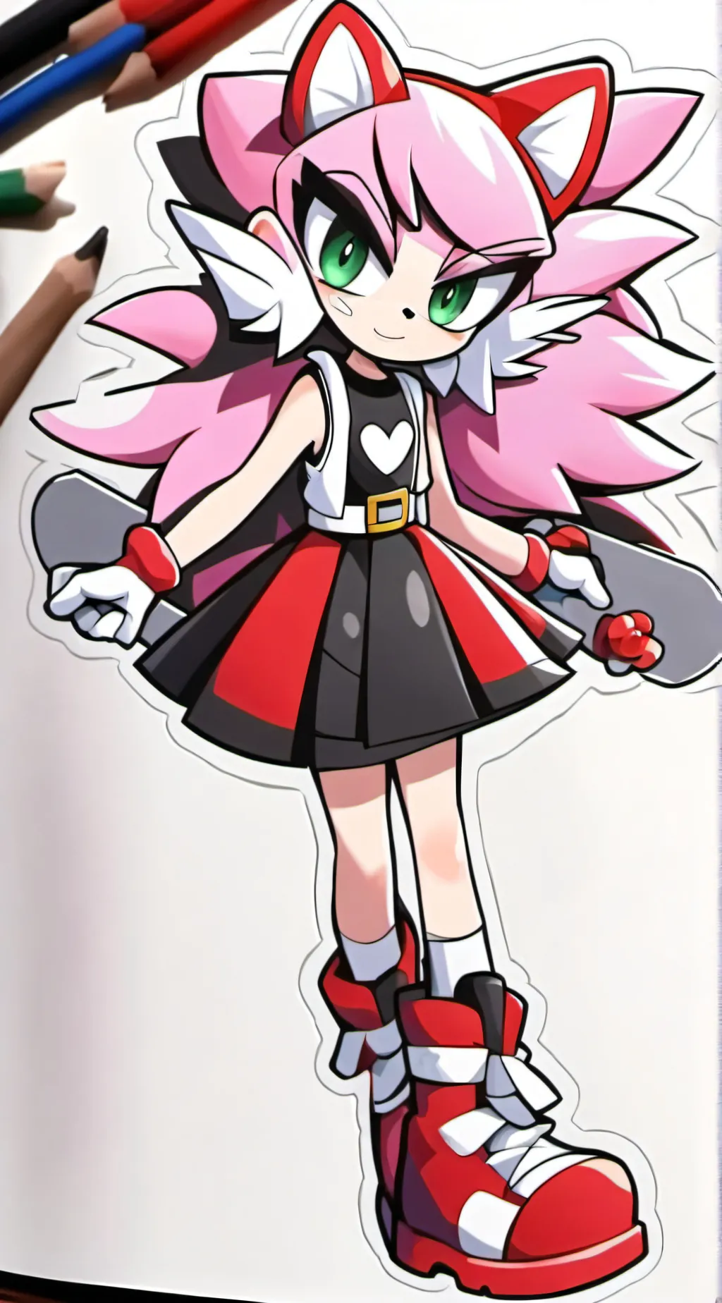 ai character: amy rose background