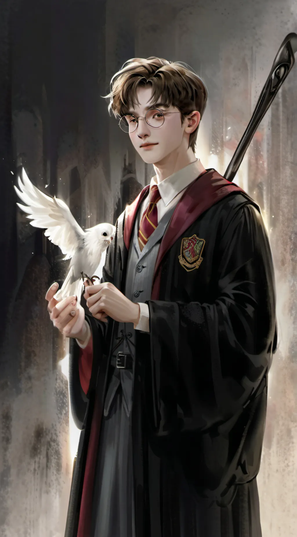 ai character: Harry Potter 😍 background