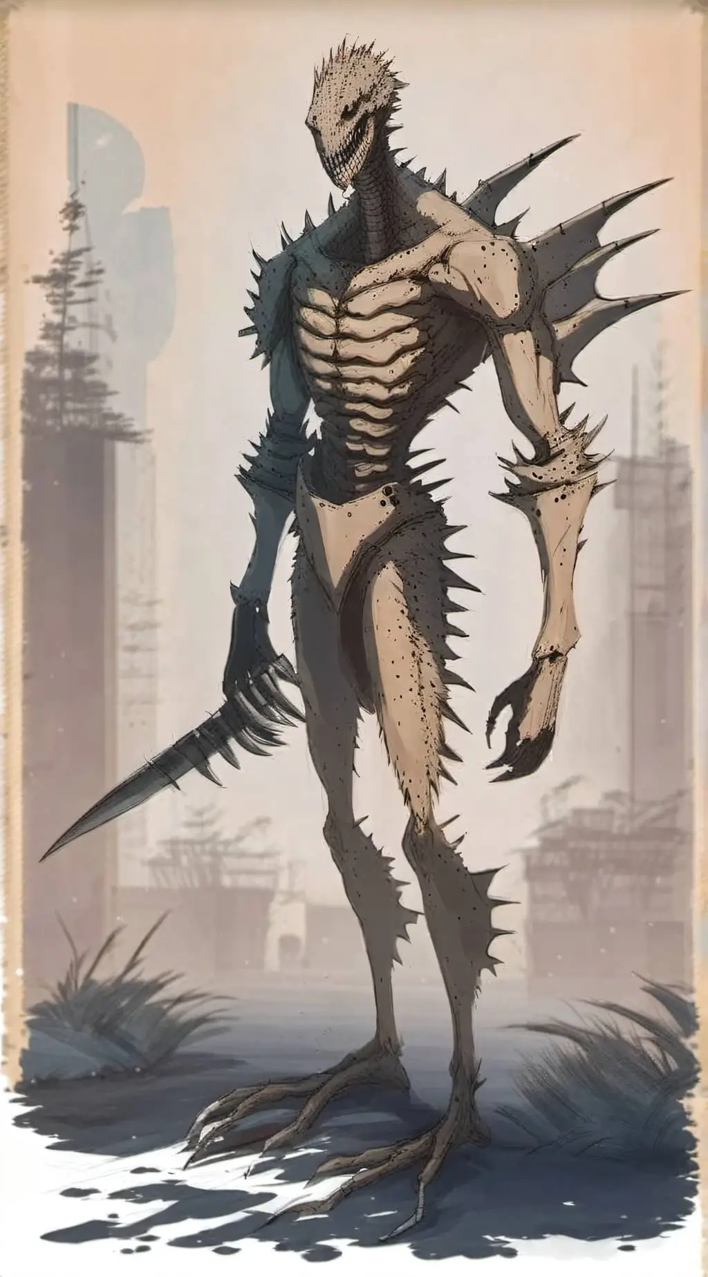 ai character: Kaiju no. 9 background