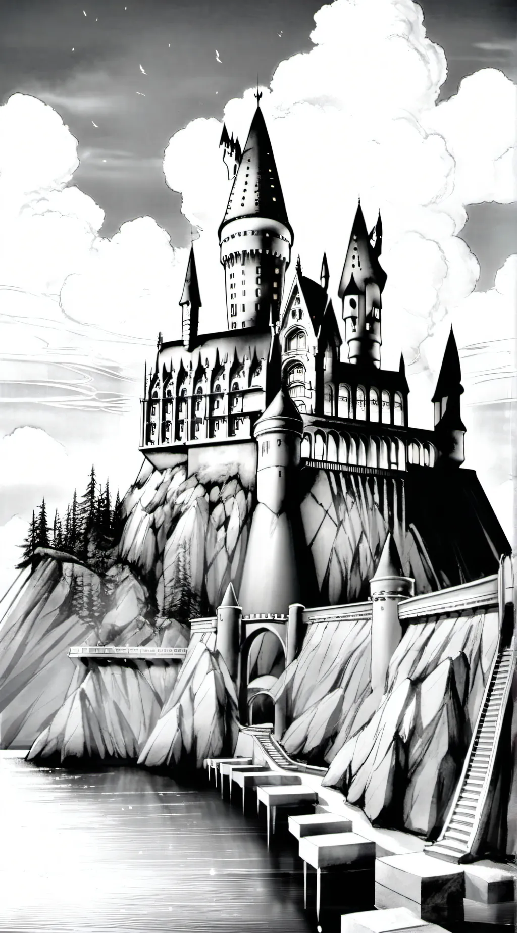 ai character: Hogwarts  background