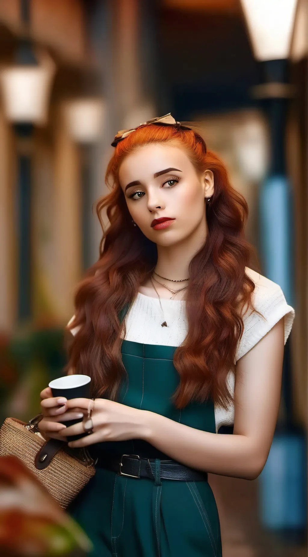 ai character: Red background