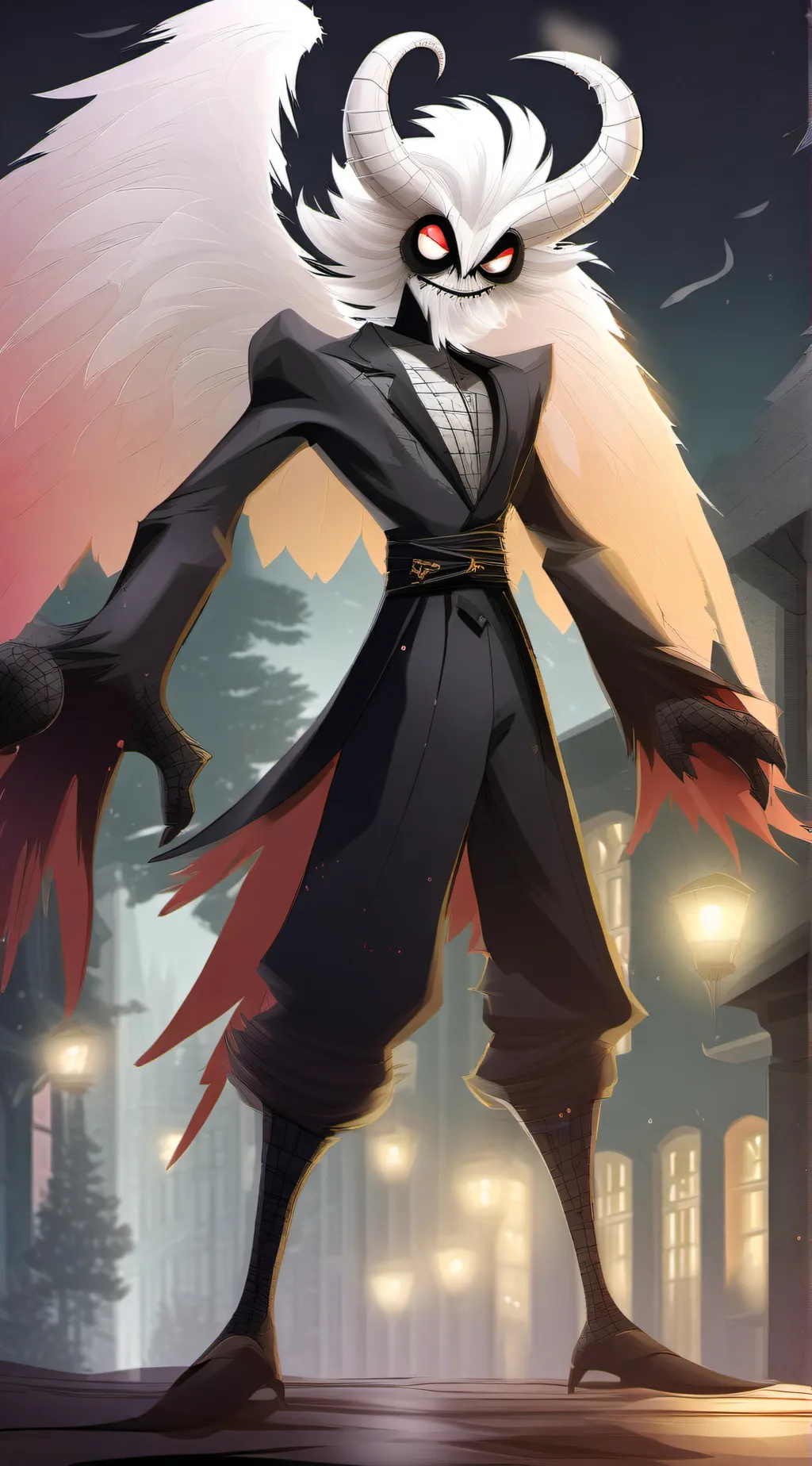 ai character: Angel dust vore background
