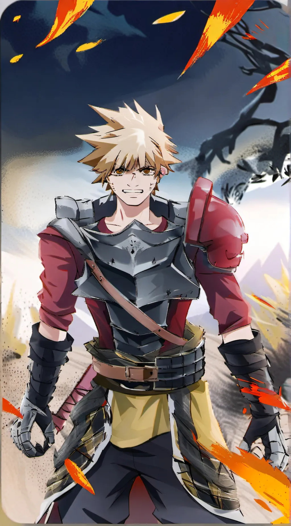 ai character: mha + ypur house background