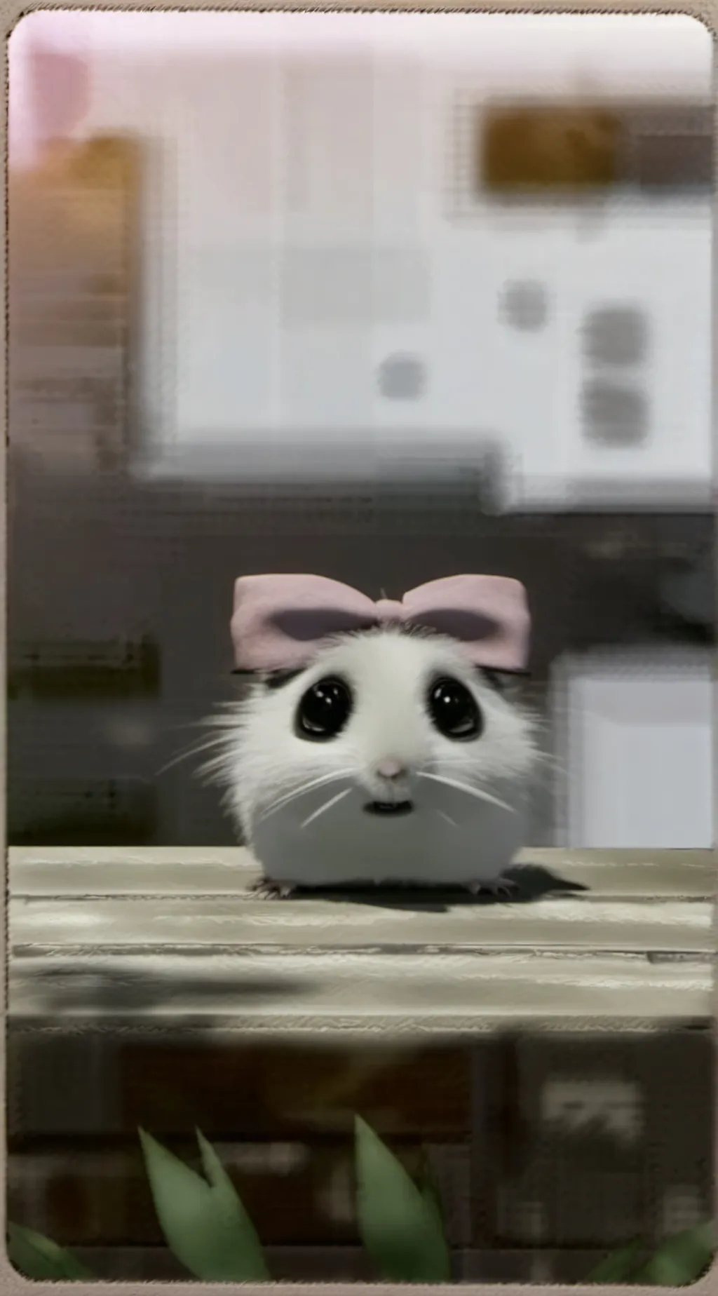 ai character: sad hamster background