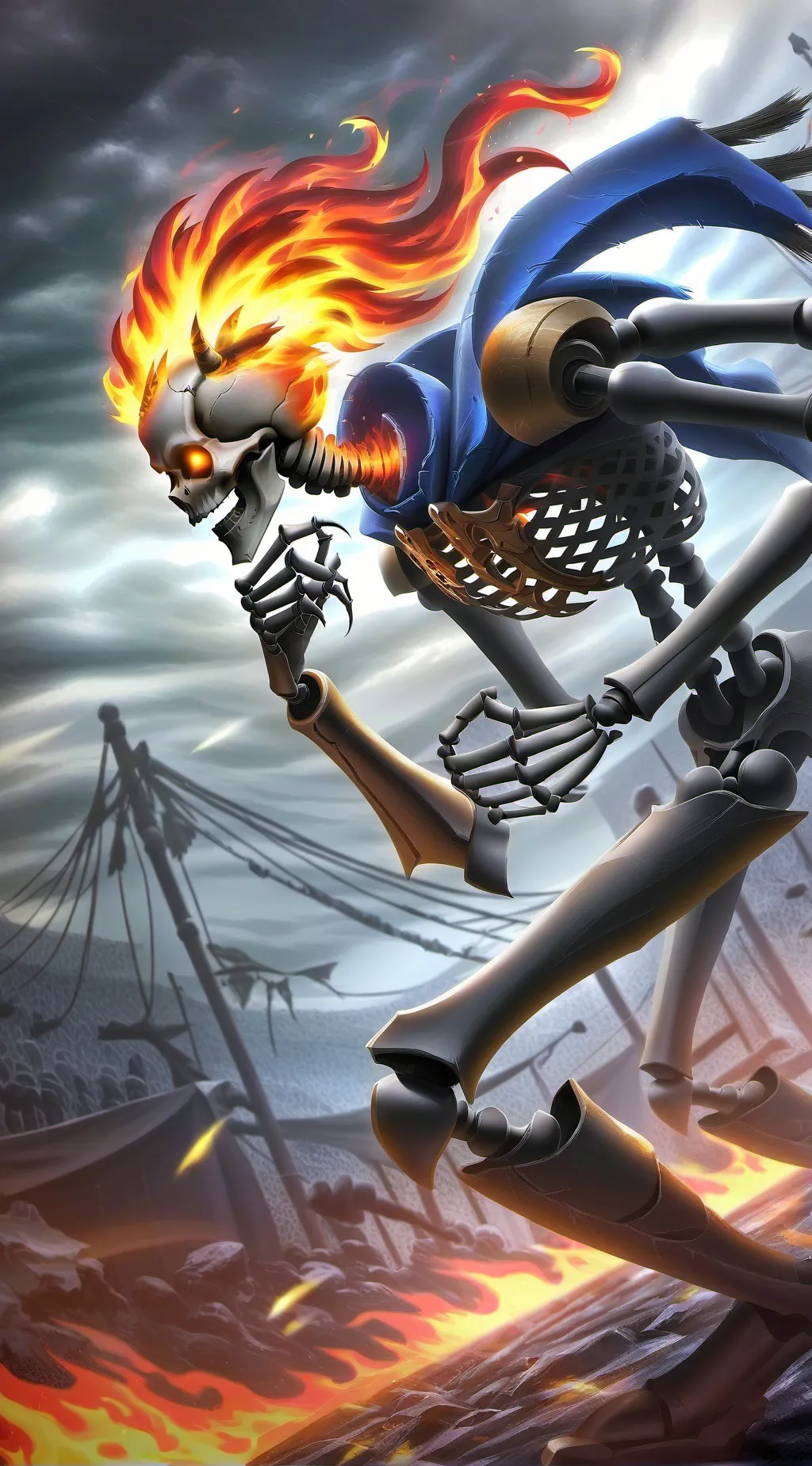 ai character: Fire zithie stomer background