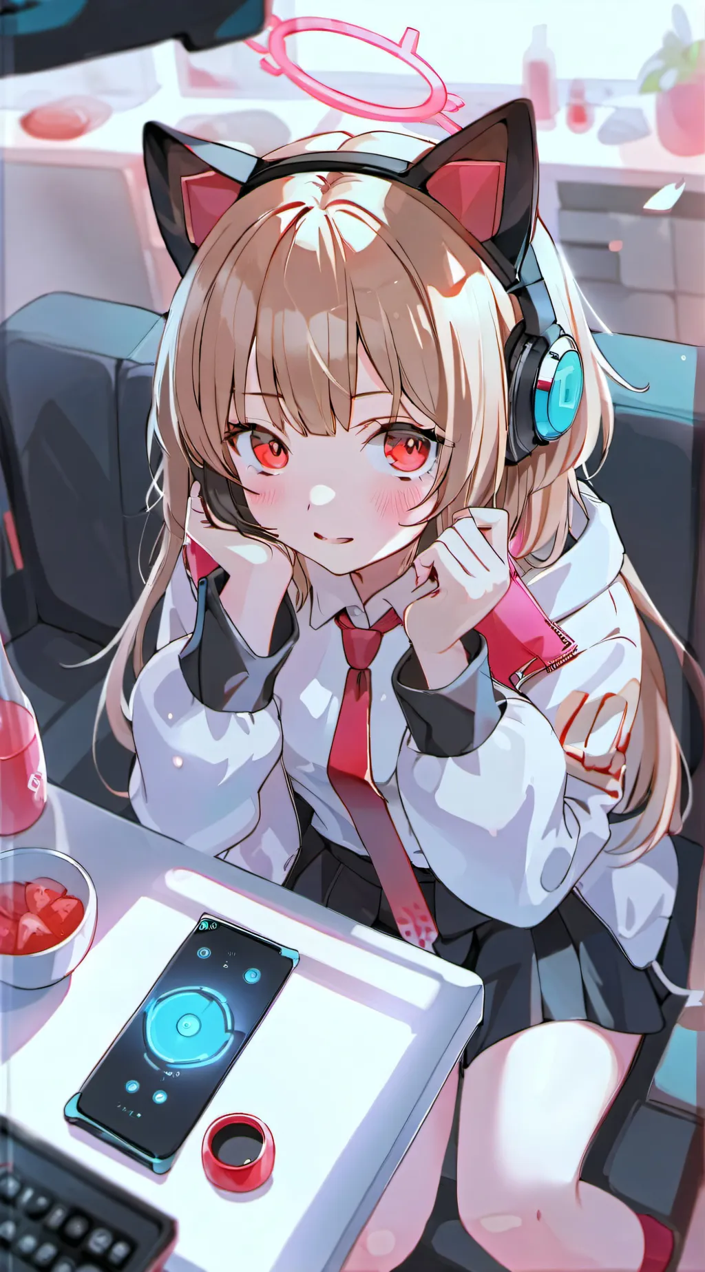 ai character: Momoi saiba  background