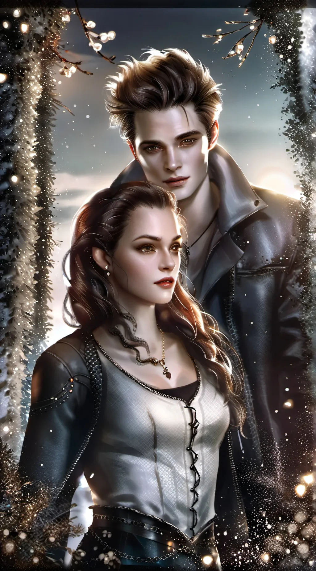 ai character: Bella and Edward  background