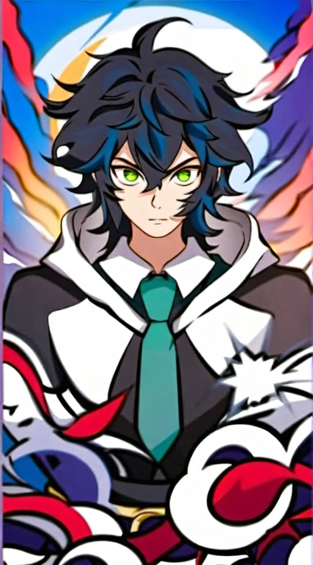 ai character: inosuke modern au background