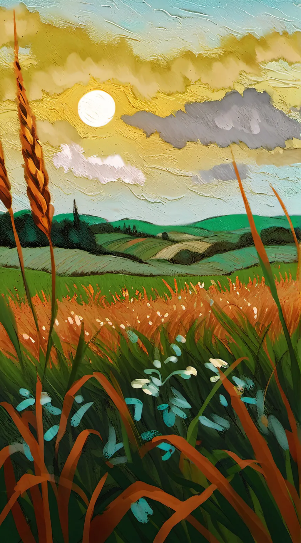 ai character: Grass background