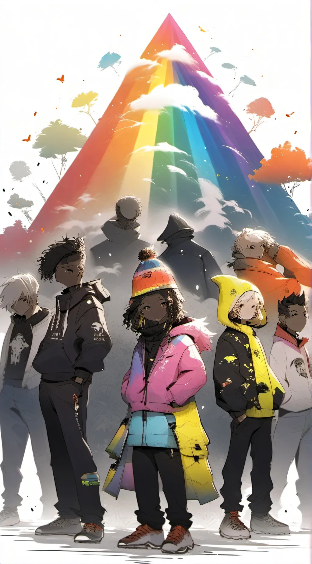 ai character: Rainbow friends  background