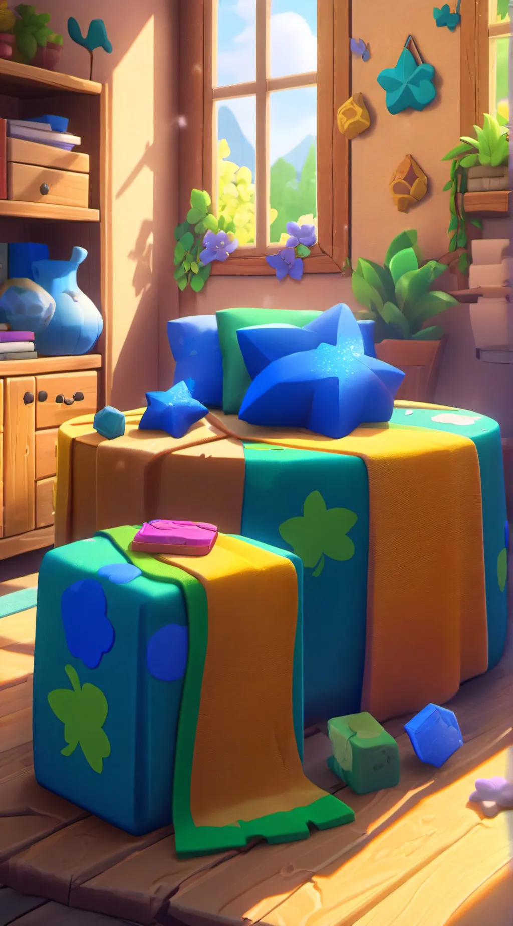 ai character: bluey background