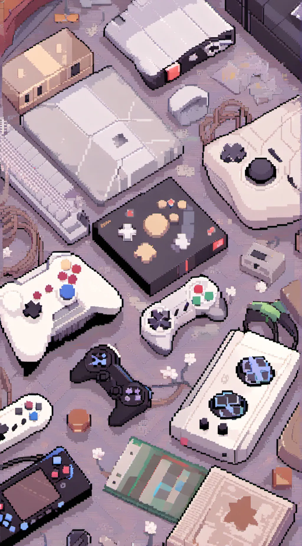 ai character: Game Consoles  background